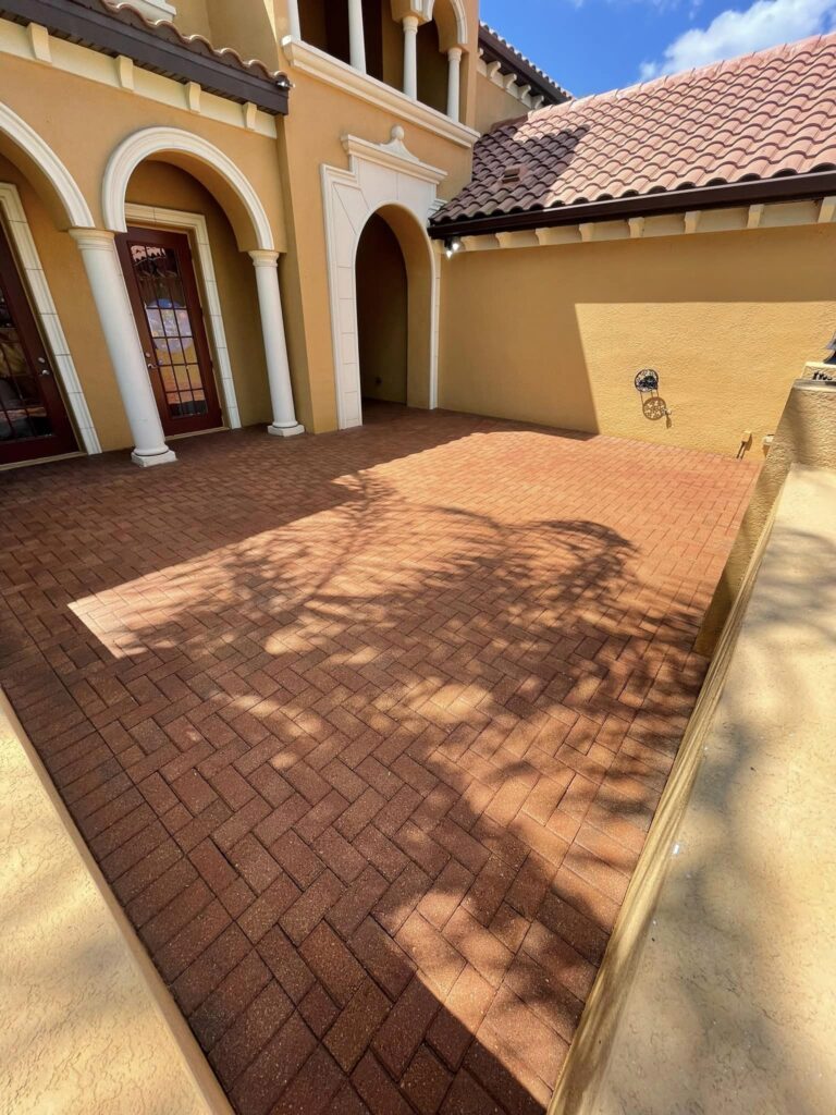 Pavers after color restoration