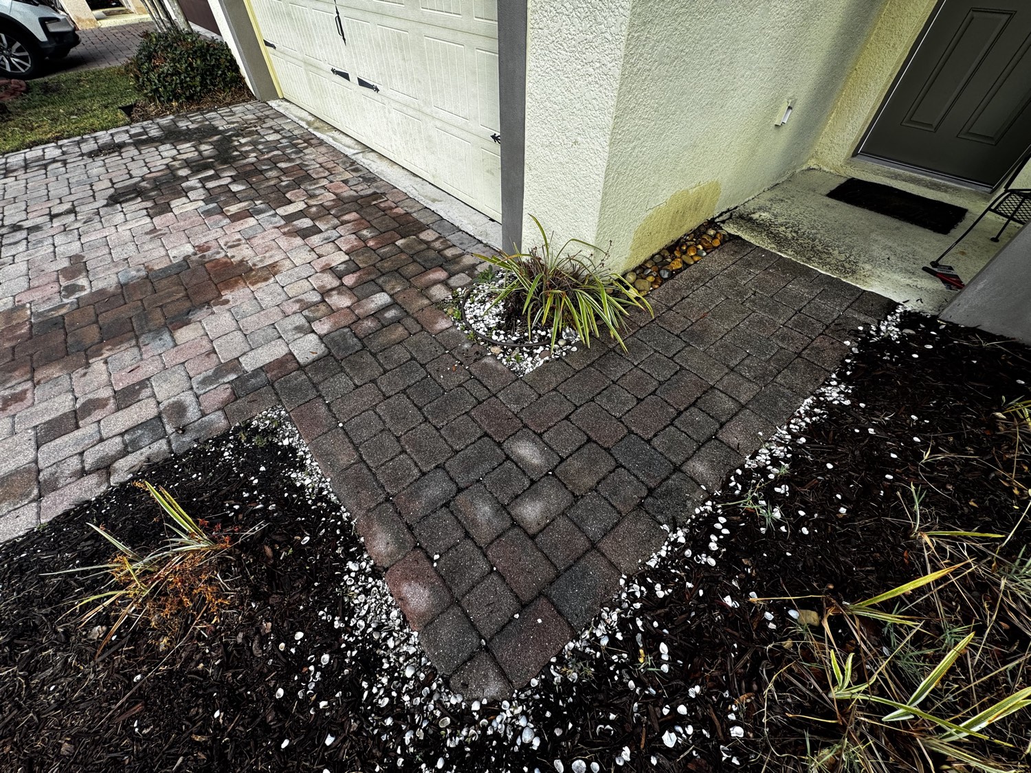 Paver Walkway — before