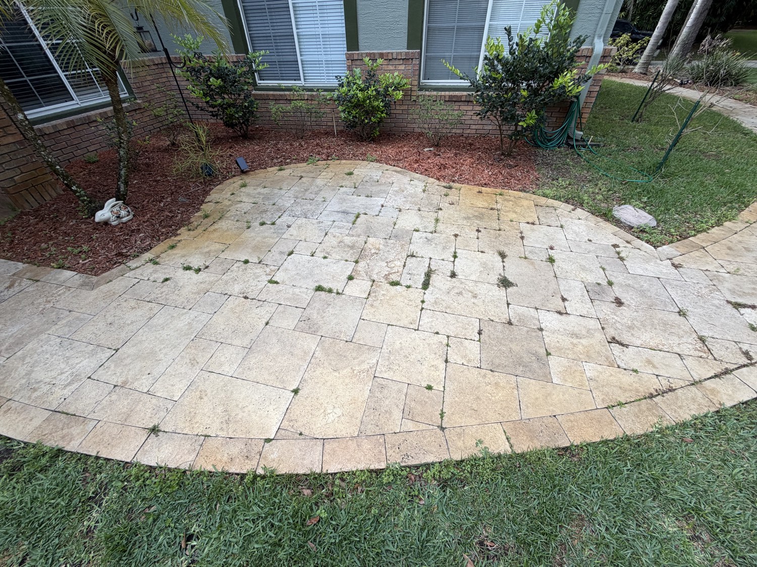 Travertine Entry — before