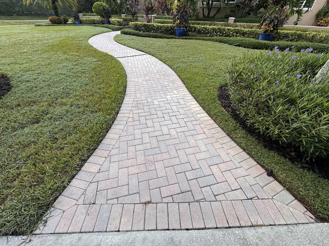 Clean paver walkway project by True Seal