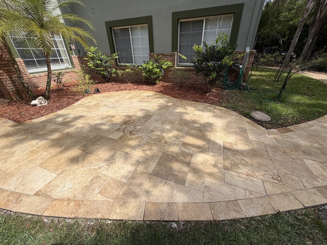 Travertine sealing project photo