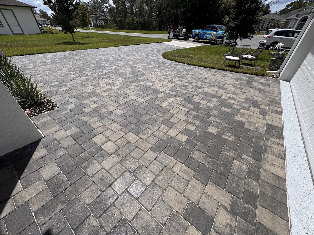 True Seal completed paver driveway project