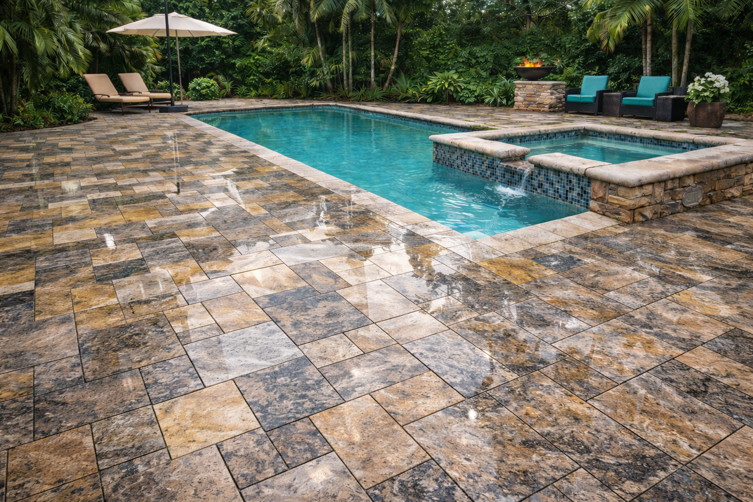 Travertine Sealing 4 sealed travertine