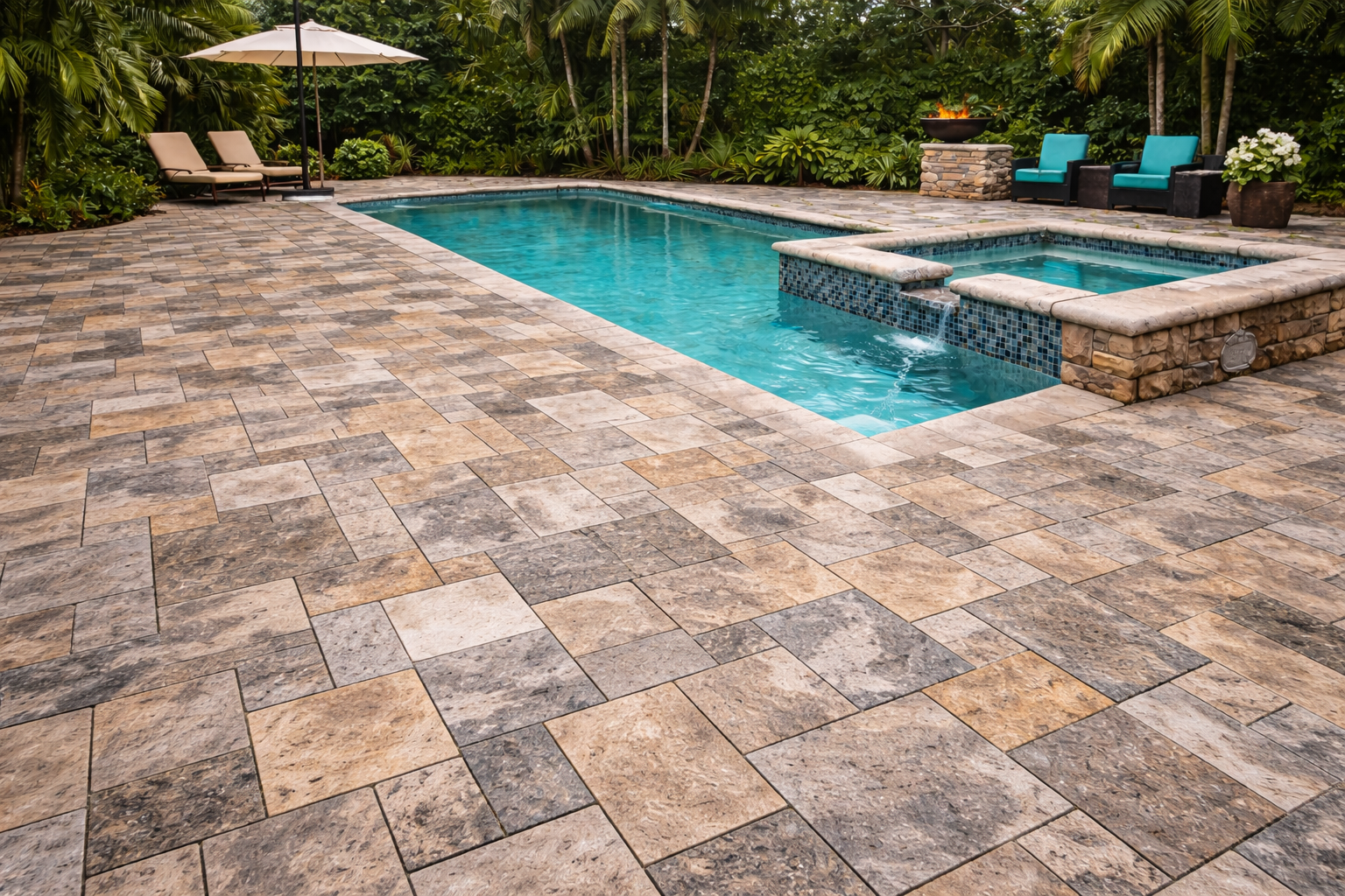 Travertine Sealing 3 travertine pool deck cleaned