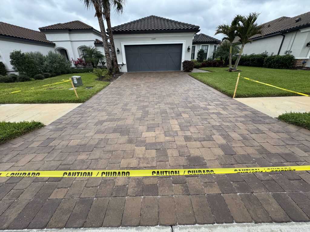 Paver Sealing in Weeki Wachee: What Homeowners Should Check Before Resealing 2 Sealed driveway pavers by True Seal Paver Sealing